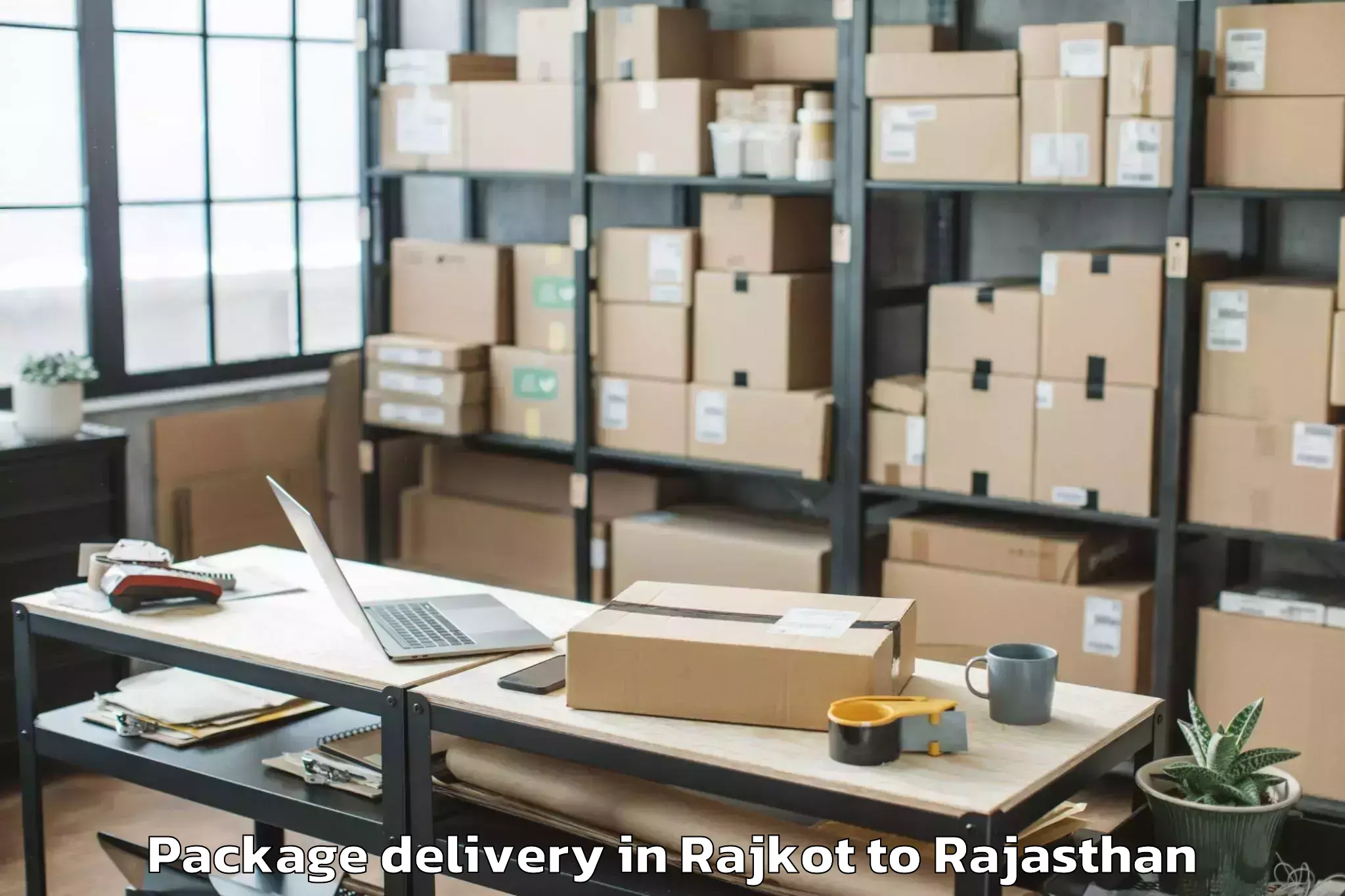 Reliable Rajkot to Iihmr University Jaipur Package Delivery